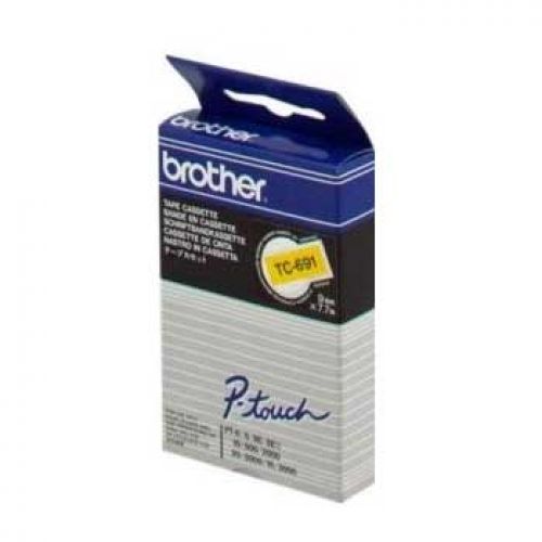 BROTHER Fita laminada amarelo/preto 9mm , Brother , BROTC691 , 4977766050753